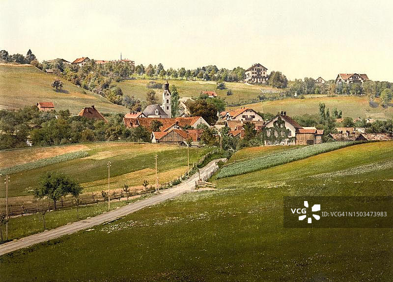 德国上巴伐利亚州巴德科尔格鲁布历史照片图片素材