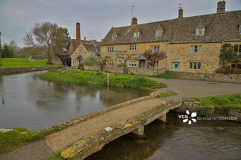 英国格洛斯特郡下斯劳特村图片素材