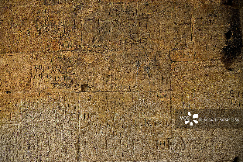 英国明斯特洛弗尔庄园维多利亚时期涂鸦示例图片素材