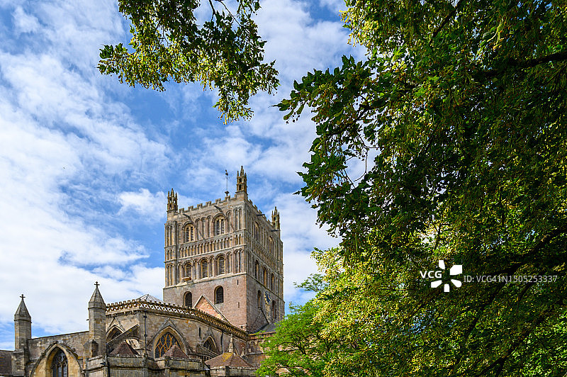 夏季的英国蒂克斯伯里修道院图片素材