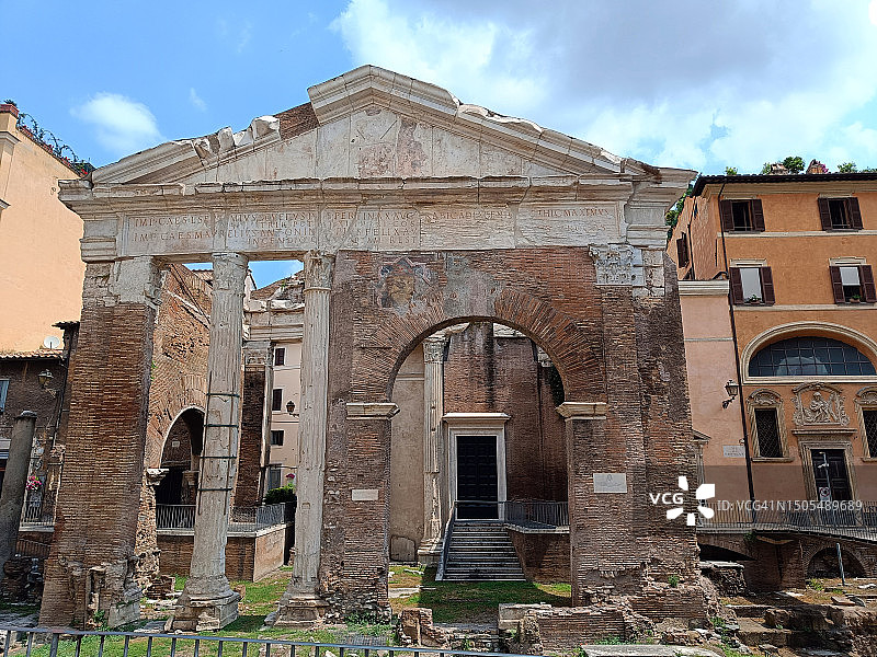 意大利罗马奥克塔维亚门廊犹太区图片素材