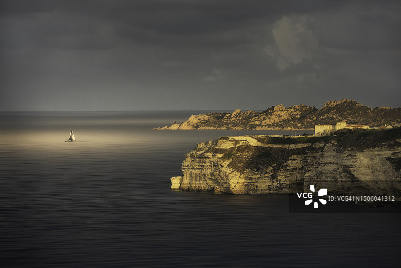 法国科西嘉岛海景图片素材