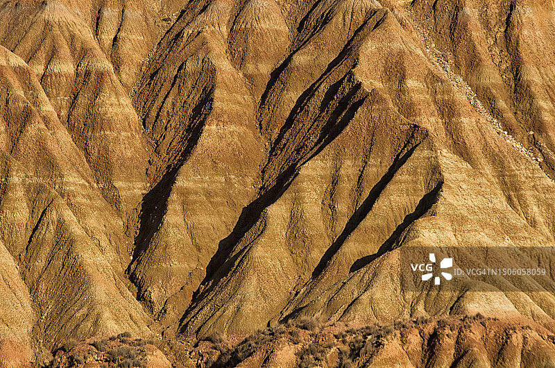 西班牙巴尔德纳斯雷亚莱斯岩层全景照片图片素材