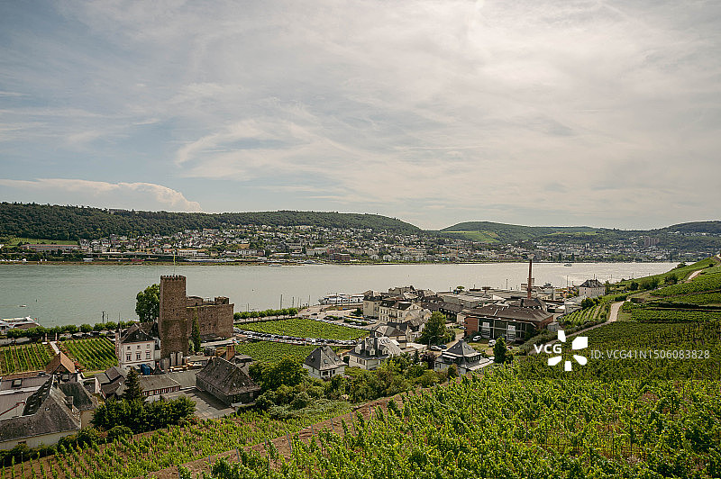 德国阿斯曼斯豪森海边建筑群高角度景观图片素材