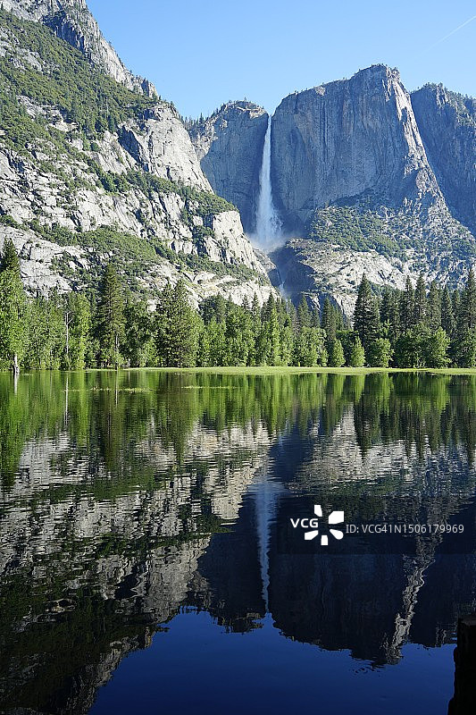 美国加利福尼亚州图奥勒米县湖光山色美景图片素材