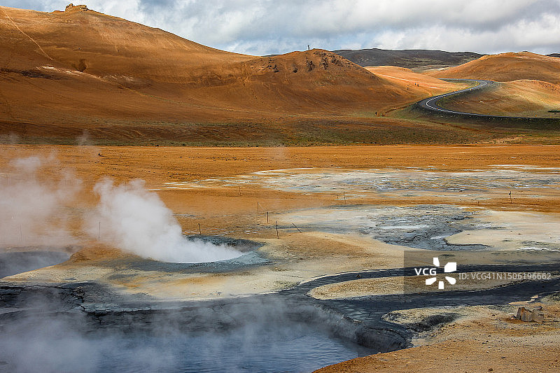冰岛Namafjall地热温泉风光图片素材