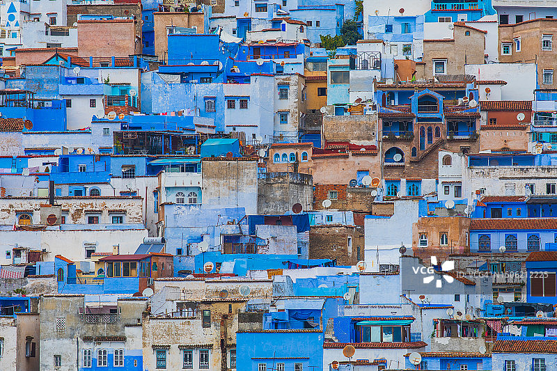 摩洛哥舍夫沙万住宅区特写图片素材