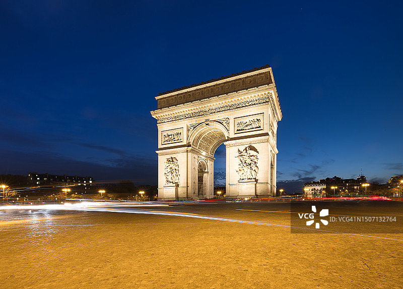 法国巴黎凯旋门掠影图片素材