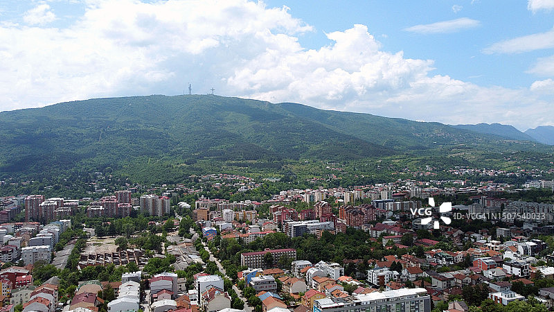 马其顿斯科普里的无人机航拍图片素材