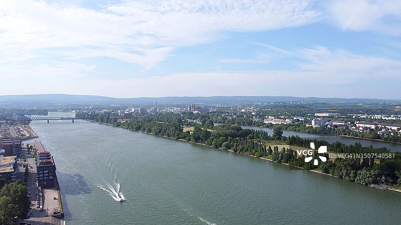 德国美因茨无人机航拍图片素材