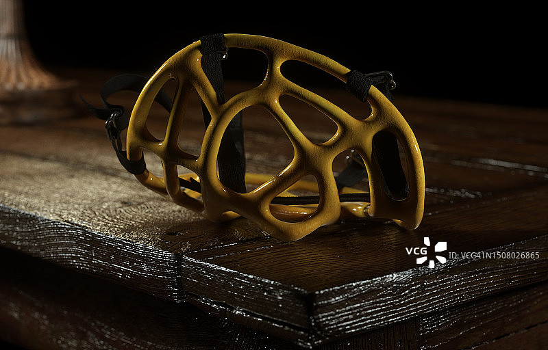 复古曲棍球守门员面具图片素材