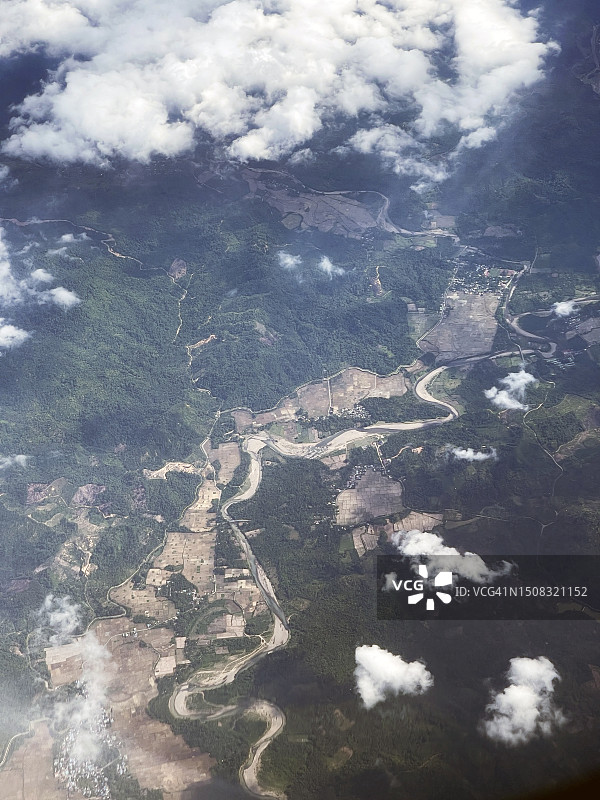 苏门答腊塔肯贡附近亚齐高地的稻田图片素材