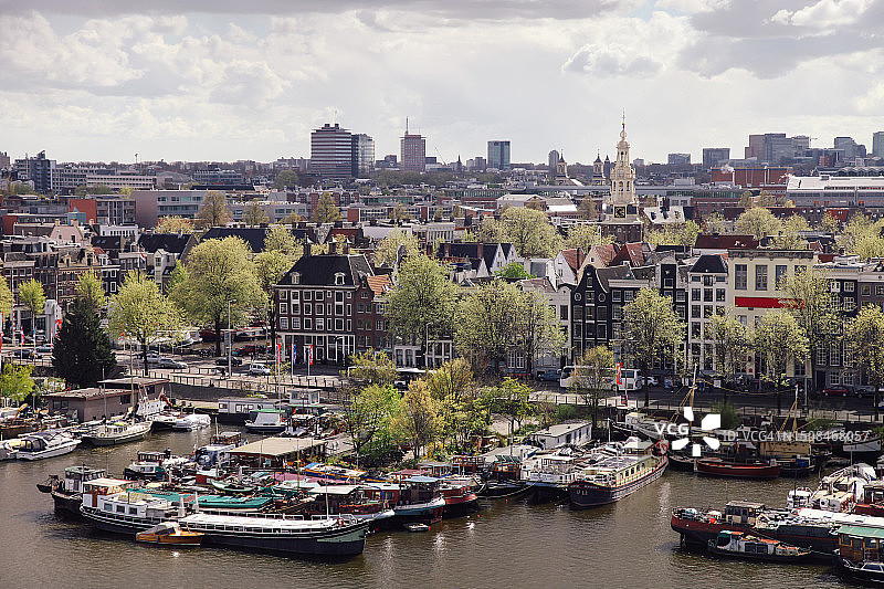 荷兰阿姆斯特丹城市鸟瞰图图片素材