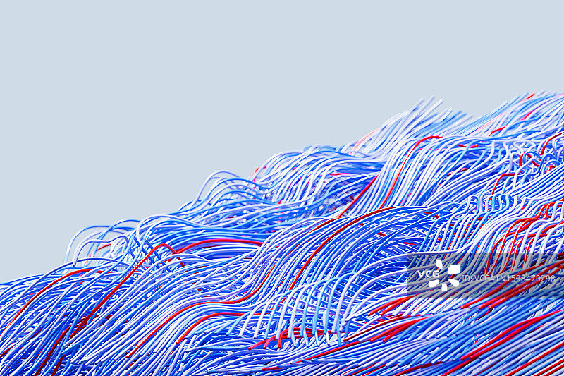 彩色电缆3D抽象背景图片素材