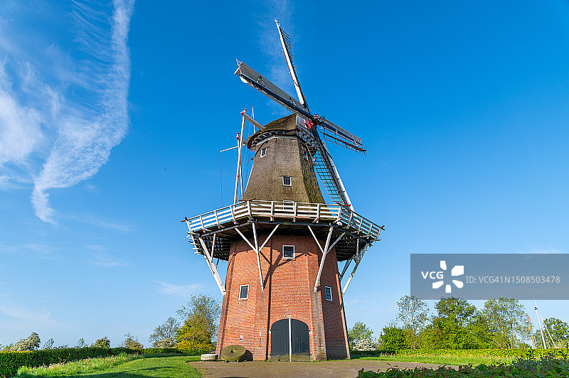荷兰传统风车图片素材