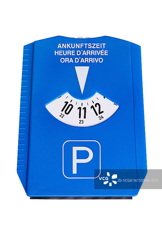 白色背景上的汽车停车计时器图片素材