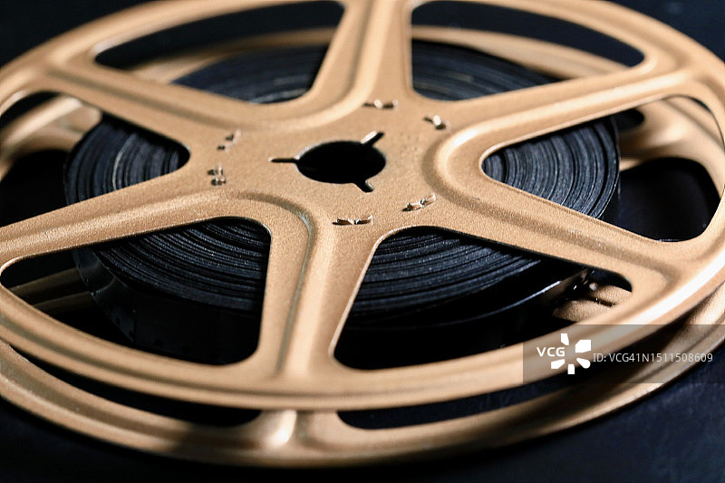 老式电影视频胶片卷轴图片素材