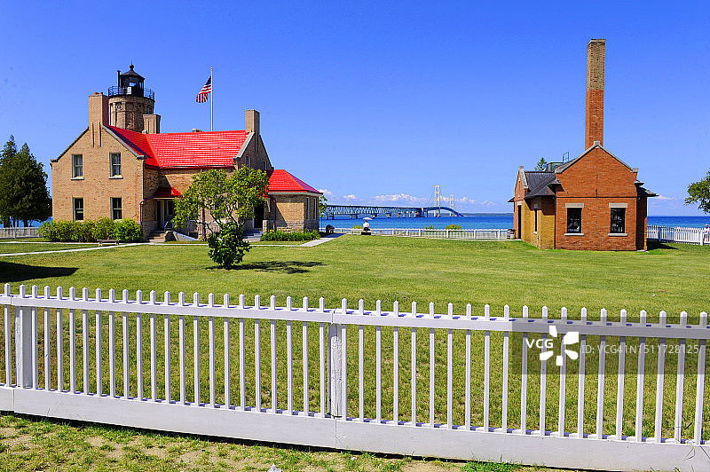 麦基诺灯塔图片素材