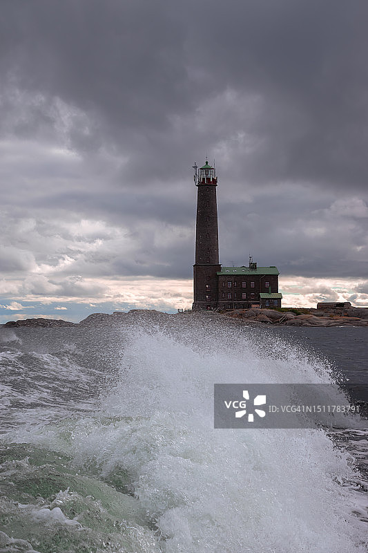 波罗的海岛屿上的本特斯克灯塔图片素材