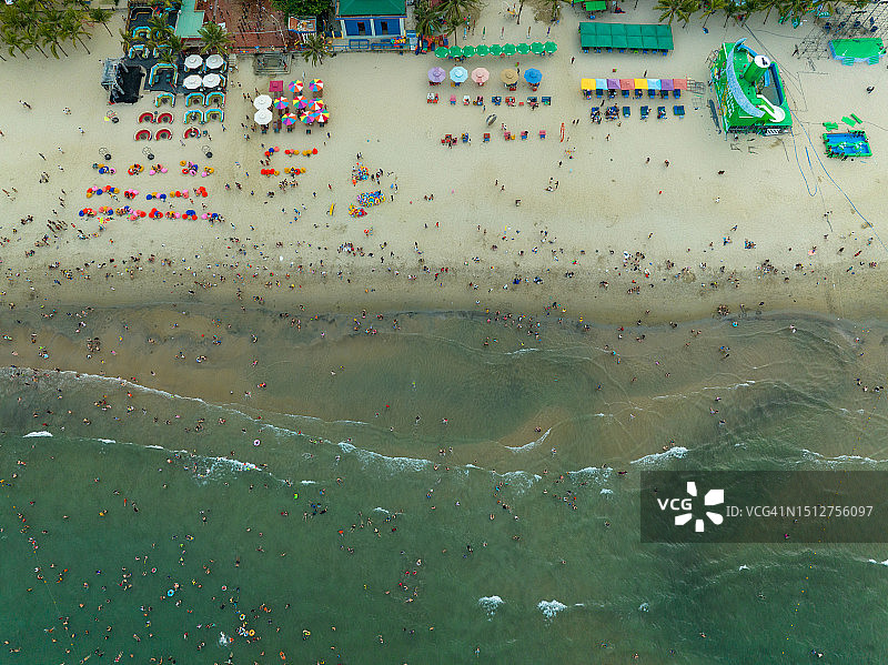 岘港市美溪海滩航拍景观图片素材