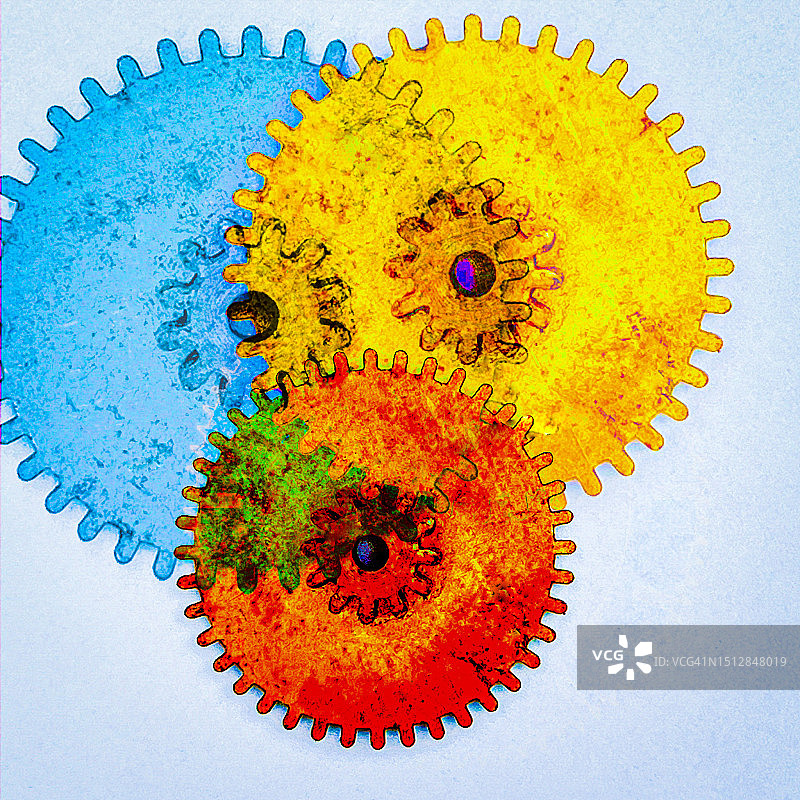 抽象齿轮概念图片素材