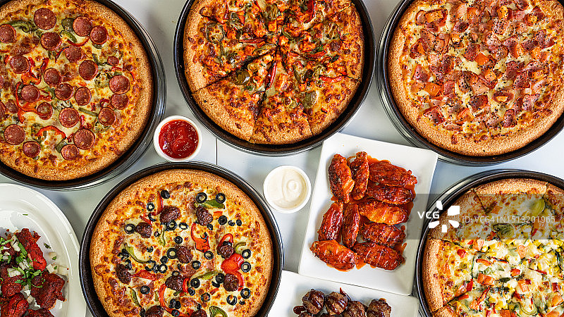 待食披萨桌面视图图片素材