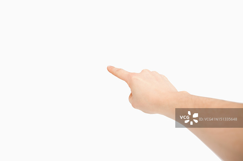 手指指向空白区域图片素材