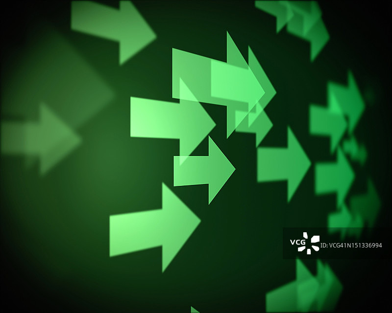 多个绿色箭头背景图片素材