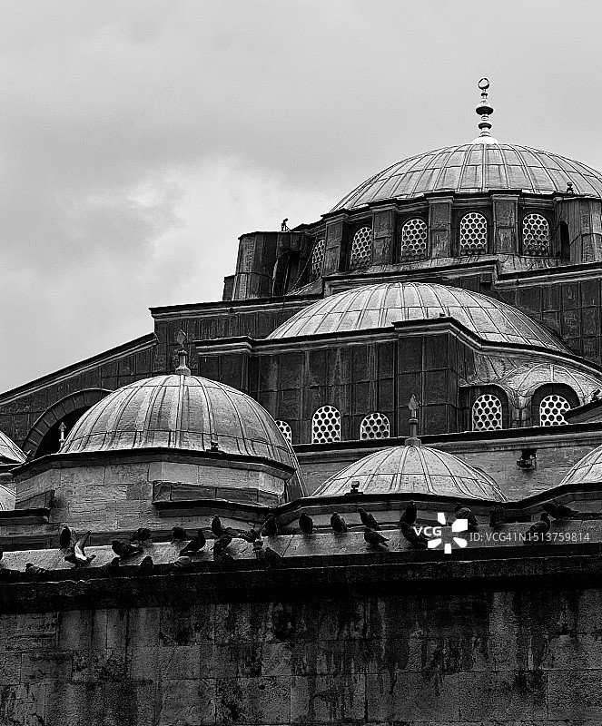 伊斯坦布尔黑白清真寺图片素材