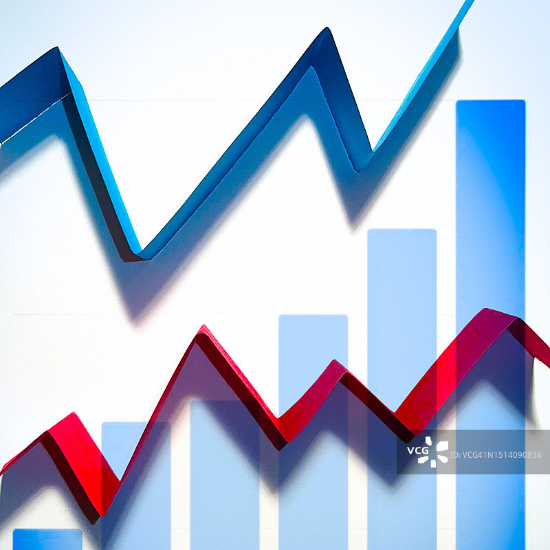 抽象条形图OK图片素材