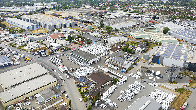 工业区鸟瞰图图片素材