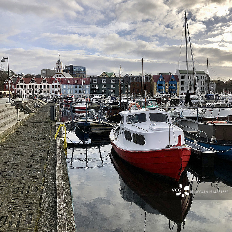法罗群岛托尔斯港渔船图片素材