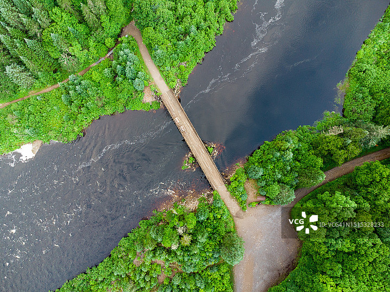 雅克·卡蒂埃河鸟瞰图片素材