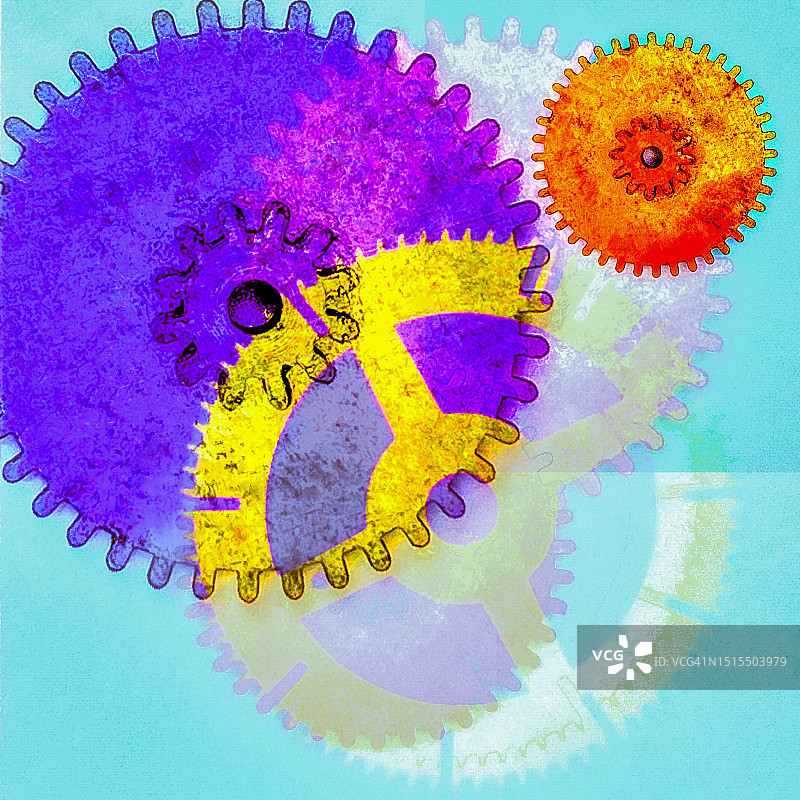 抽象齿轮概念图片素材