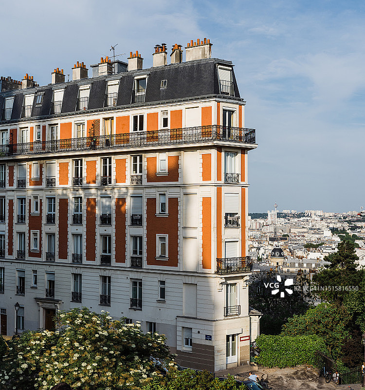 巴黎蒙马特的日落图片素材