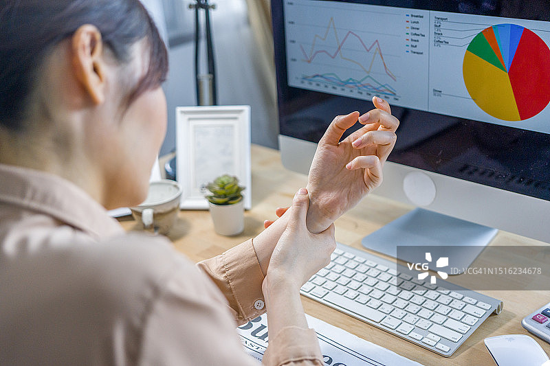 腕部疼痛，办公室综合征概念图片素材