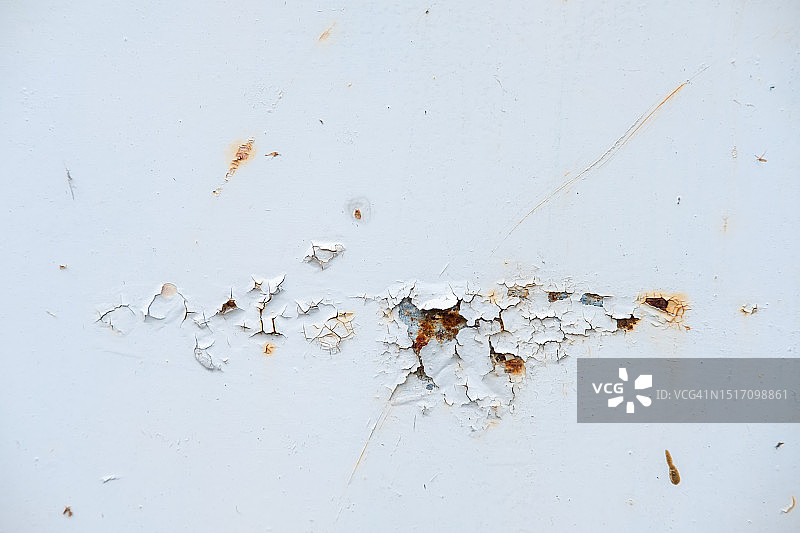 带铁锈的蓝色旧金属背景，漆皮剥落图片素材