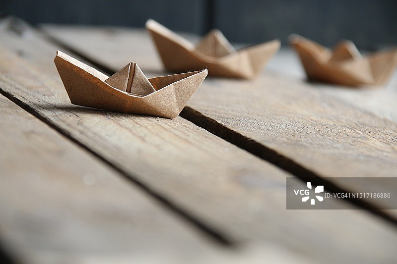 木制折纸特写图片素材