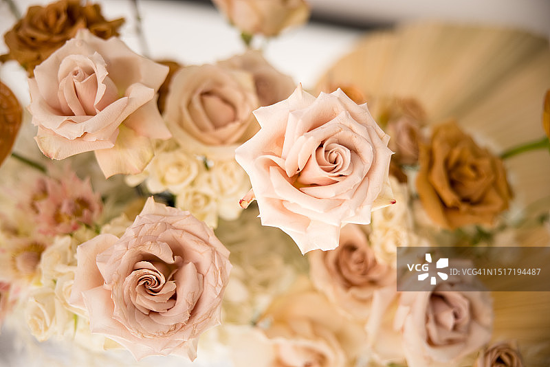 美国的玫瑰花束特写图片素材