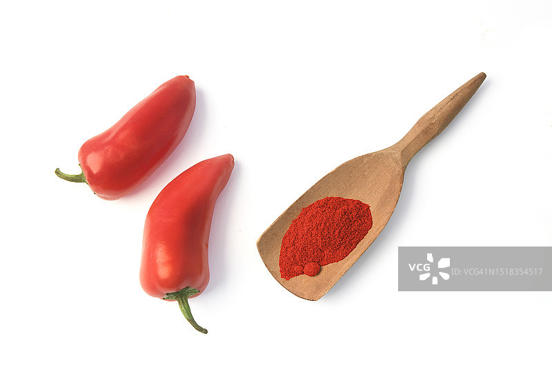 红辣椒和辣椒粉图片素材