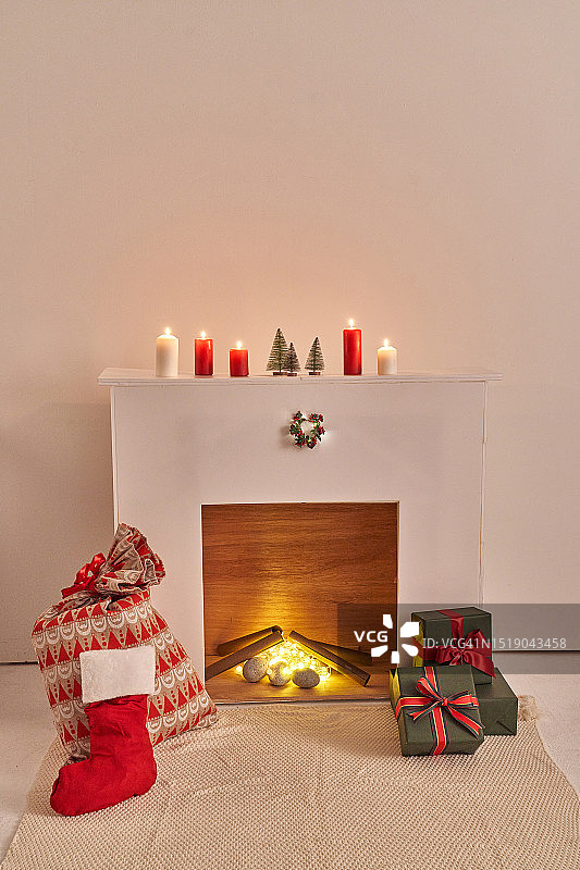 圣诞礼物壁炉（韩国）图片素材