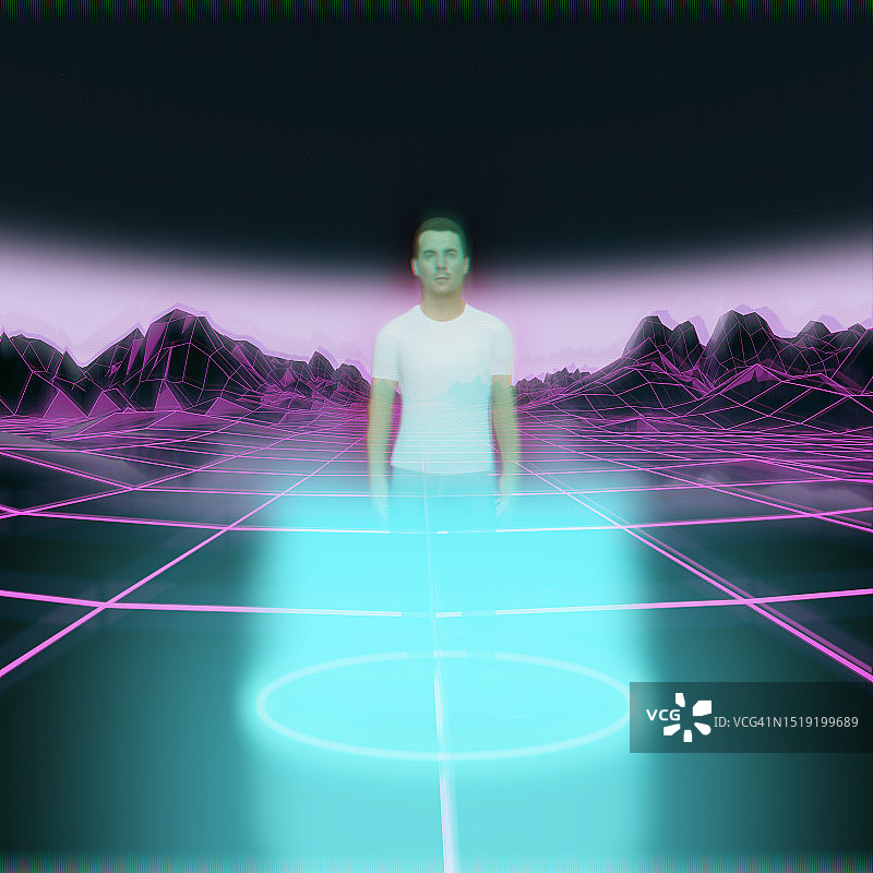 赛博空间中的元宇宙虚拟形象图片素材
