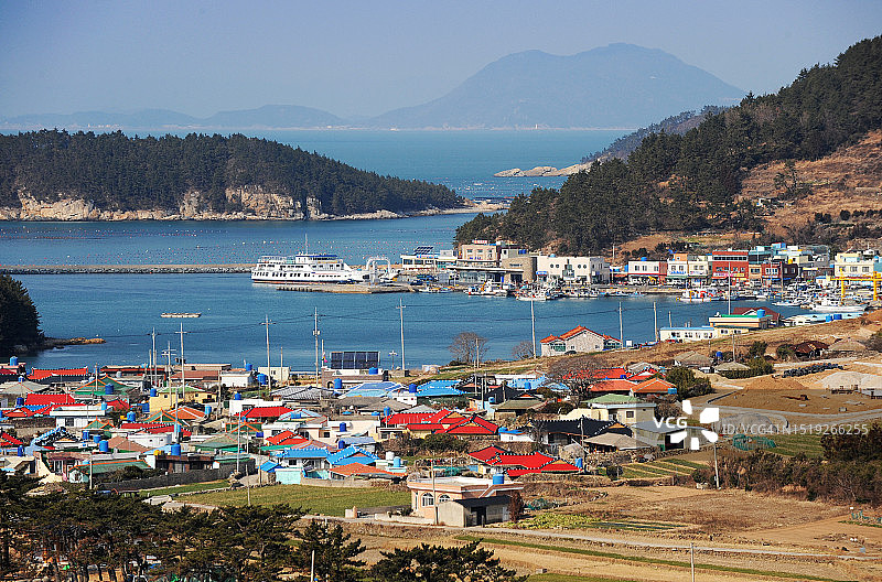 全罗南道莞岛郡青山岛风光图片素材