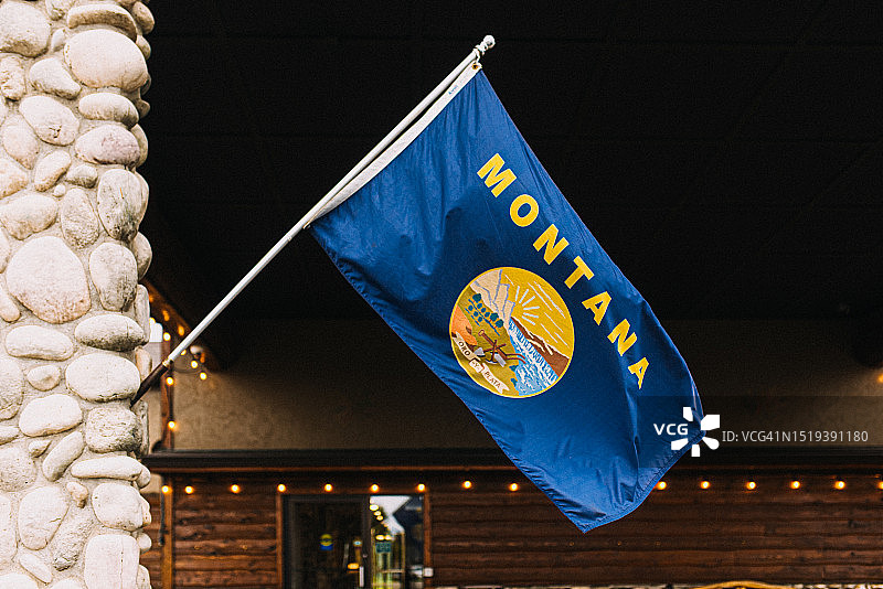 蒙大拿州州旗图片素材