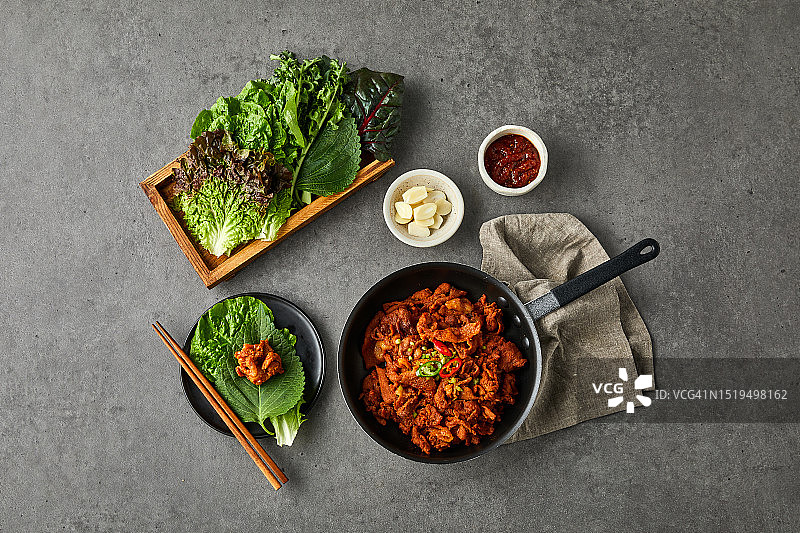 韩式辣酱烤肉图片素材