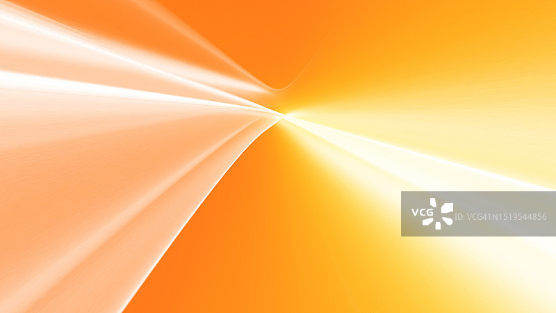 橙色背景上的波浪形移动柔和光线轨迹图片素材