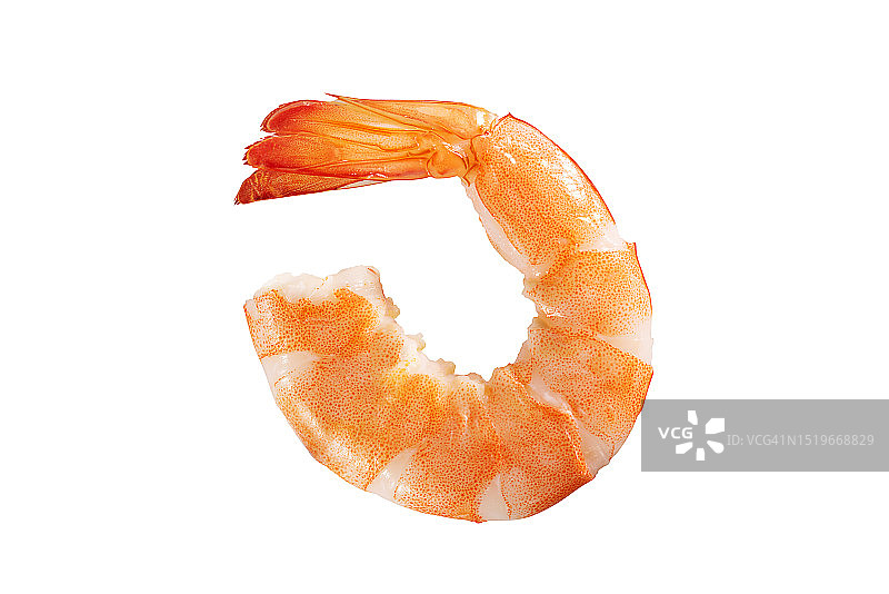 白底上的煮虾图片素材