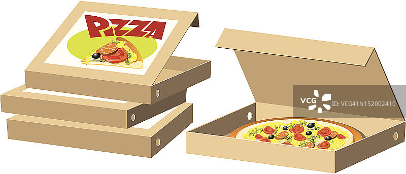 食品系列 - 披萨盒图片素材