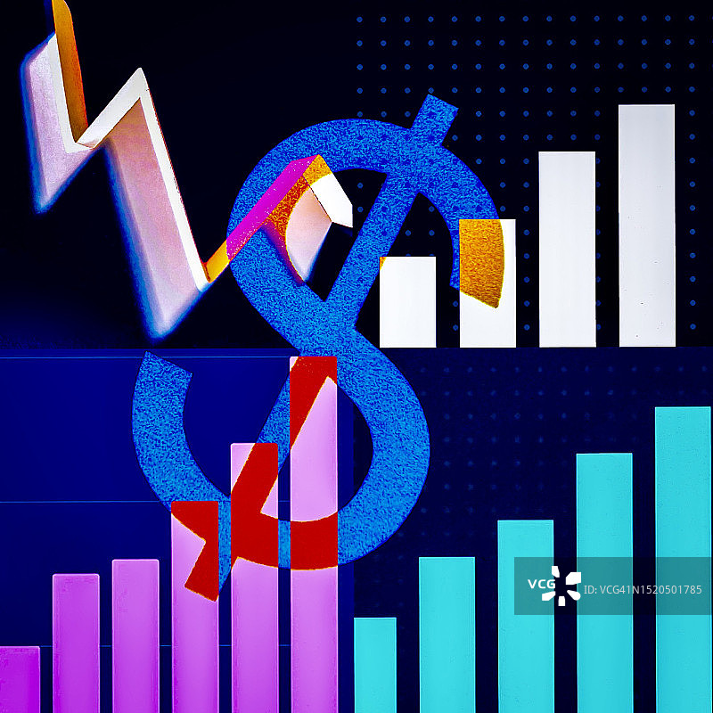 抽象商业金融叠加图图片素材