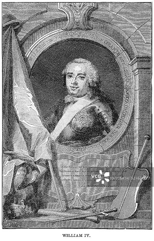 英国国王威廉四世肖像（1830-1837）图片素材